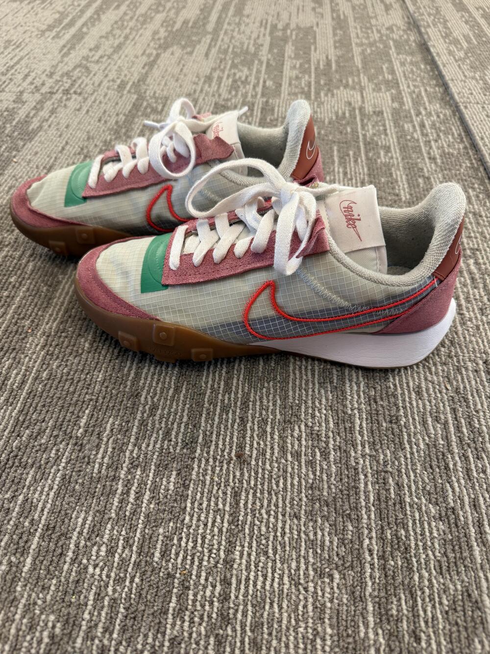 Nike Waffle Racer 2X Shoes Womens Size 8 Pink Red Gum Sole Ripstop CK6647-600